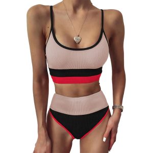 Bikini Bottoms | Womens Block Party Spliced Cheeky Coverage Bikini Bottom Bikini Bottoms Bikini Bottoms