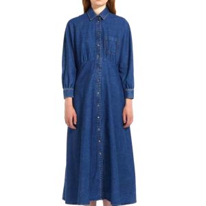 Dresses & Rompers | Womens Denim Long Dress Clothing Dresses & Rompers