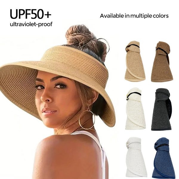 Hats & Beanies | Womens Classic Surf Rolled Upf Visor Accessories Hats & Beanies