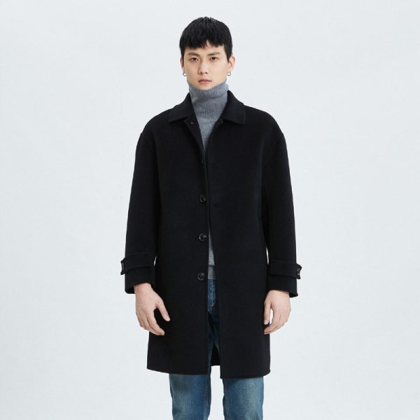 Jackets & Coats | Mens Car Coat In Virgin Wool Mix Clothing Jackets & Coats