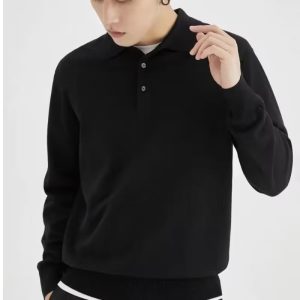 Knits | Mens Polo Jumper In Wool Blend Clothing Knits