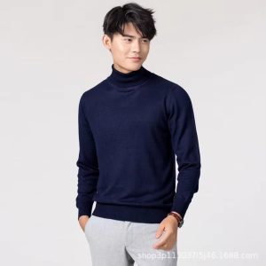 Knits | Mens Turtleneck Jumper Made From Organic Wool Clothing Knits