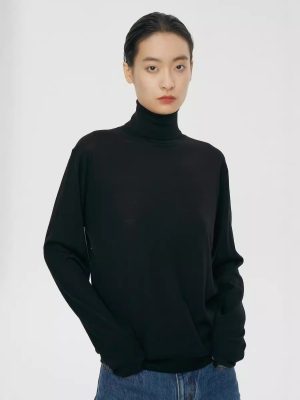 Knits | Mens Turtleneck Jumper Made From Organic Wool Clothing Knits