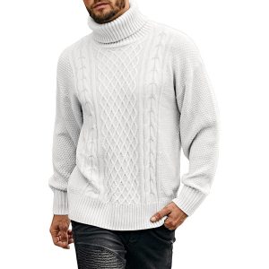 Knits | Mens Wool Turtleneck Jumper Clothing Knits