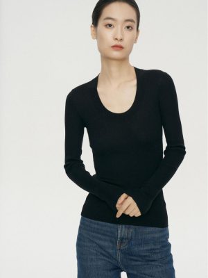 Knits | Womens Knitted Long-Sleeve Top Clothing Knits