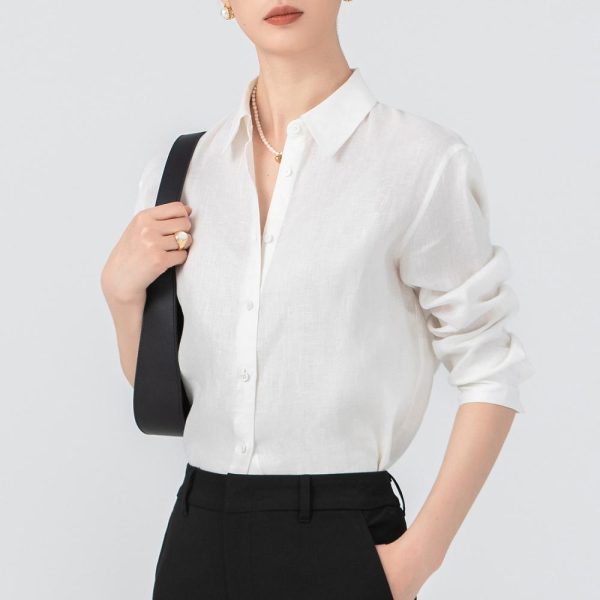 Shirts & Tops | Womens Cotton-Cashmere Blend Blouse Clothing Shirts & Tops