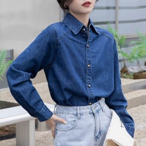 Shirts & Tops | Womens Cotton Shirt Blouse Clothing Shirts & Tops