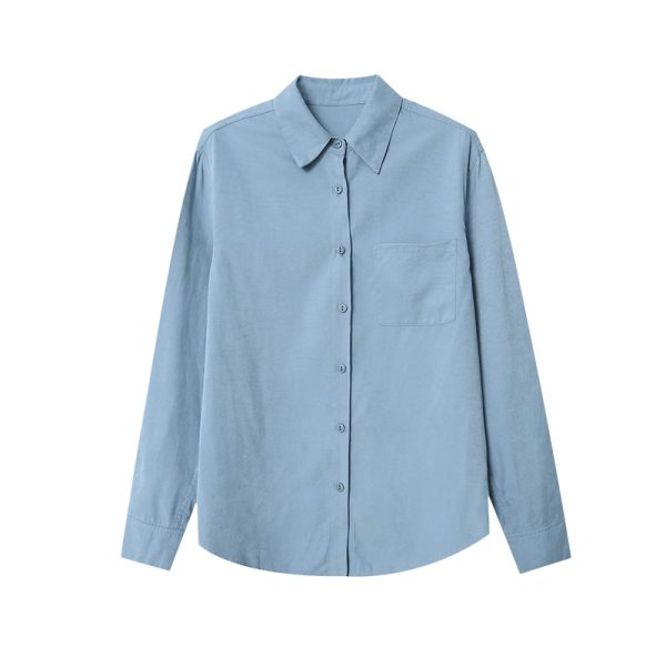 Shirts & Tops | Womens Poplin Blouse Clothing Shirts & Tops