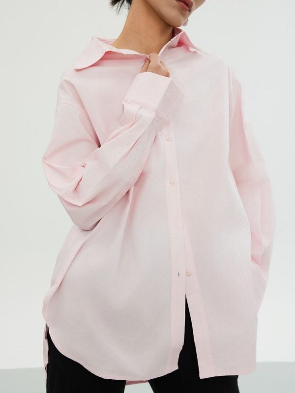 Shirts & Tops | Womens Poplin Blouse Clothing Shirts & Tops